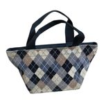 Sanrio Vintage  Smiles Hello Kitty Mini Tote Bag Purse Argyle Corduroy Japan Zip Photo 1