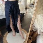 Tularosa Revolve Women’s Small Navy Blue Striped Ruffle Pants Photo 5