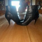 Vince Camuto Black Ankle Boots with Leopard Lining Photo 2