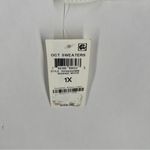 Bar III ‎ Womens Size 1X White Ribbed Cut-Out Long Sleeve Mock Neck Sweater Top Photo 9