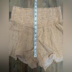 Aerie peach smocked high waist flowy shorts polka dot cotton viscose S Photo 4