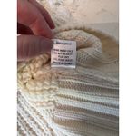 Sage The Label White Cable Knit Fringe Turtleneck Sweater Vest‎ Size Medium Photo 3