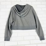 Wild Fable Gray‎ Cropped Hoodie Drawstring Pullover Long Sleeve Casual Comfy xS Photo 6