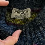 Vintage Private Eyes Navy & Bright Multi Colored Sweater M (?) Size M Photo 5