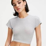 Good American - Silver Sparkling Crop Top | Has Stretch - NWT - 90’s Vibe Photo 0
