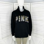 PINK - Victoria's Secret  Reversible Sequin Stripe Sleeve Sweatshirt Black Small Photo 1