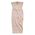 Kookai Quiet Luxury Bodycon Strapless Midi Dress Small Beige Minimalist Capsule Photo 2