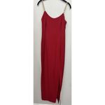 Jessica McClintock VTG  Gunne Sax Maxi Dress 9/10 Red Rhinestone Straps 90s Y2K Photo 3