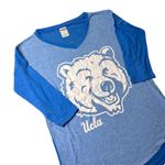 PINK - Victoria's Secret UCLA Bruins T Shirt Women M Blue ‎  Bear Graphic Oversized Photo 0
