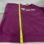 Women’s M Purple Sweater w/Heart sheep Design embroidery distressed comfy Size M Photo 5