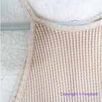 Free People New!  FP One‎ Katya Thermal Tank mini Dress cream, size L Photo 5