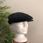 Unique Black corduroy hat cap newsboy baker boy beret streetwear snap button convertible whimsygoth grunge gothic french Parisian Photo 1