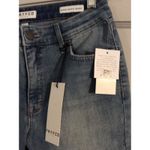 FRAYED Jeans Size 6/28 Biker Denim Shorts Knee Length Blue Photo 1