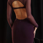 House Of CB  'Safiya' Black‎ Grape Maxi Dress NWOT size M Photo 0