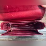 Gucci Vtg 60s 70s Red Leather Flap Shoulder Bag Purse Interlocking GG Monogram Photo 12