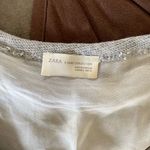 ZARA grey short sleeve top with silver studded skull size S 100% cotton Photo 5