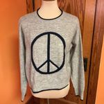 Natural Life  Peace Sign Sweater Gray Knit Pullover Sweater Photo 8