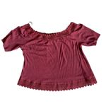 City Chic  wide neck lace trim blouse OFF SHOULDER SIZE 22 Photo 2