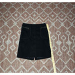 J. McLaughlin  Faux Suede Solid Black Pencil Skirt Zip Pockets Sz 4 Photo 3