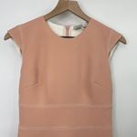 Sandro Paris Remind Mini Dress Fit & Flare Scuba Knit Light Pink Womens Small Photo 3