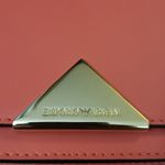 Emporio Armani NWOT  Coral Pink Leather Chic Girlcore Edgy Girly Work Crossbody Photo 2