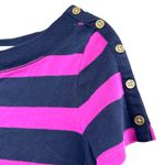 Ralph Lauren Lauren by  Size Large Shirt Black‎ Pink Striped Edgy Punk Emo Photo 2