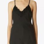 Avec Les Filles New NWT  Blue polka dot Camisole with Black Lace Photo 1