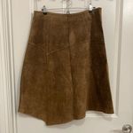 Leather Asymmetrical Skirt Pamela McCoy Collections Size L Photo 2