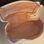 NWOT White Floral Woven Cosmetic Bag Photo 5