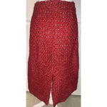 Red Tweed Since then Skirt NWOT Anthropologie holiday winter fall lined designer Size M Photo 3