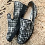 Karl Lagerfeld  Imani Boucle Black White Slip On Flat Loafers Size 6M Photo 2