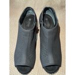 Giani Bernini  Angye Black Faux Leather Peep Toe Ankle Booties‎ Women's Size 10 Photo 3