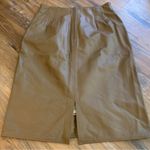 Vintage Lotus Soft Brown Leather Skirt Womens Size 8 80s Glam 90s Photo 3
