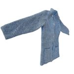 Vintage CG Career Guild Cardigan Sweater Larg 100% Wool Gray Front Button Pocket Size undefined Photo 4