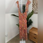 ASTR Revolve x  the Label Devereaux pink‎ multi floral chiffon midi dress Photo 4