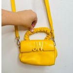 JASON WU Yellow Leather Adjustable Crossbody JW Logo Ruched Handle Rommy Bag Photo 10