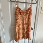 Princess Polly  Orange Floral Mini Dress Rayon Size 6 Photo 6