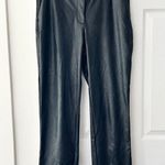Commando Faux Black Leather 7/8 Crop Zip Fly Trouser Pants Casual Dress Medium Photo 1