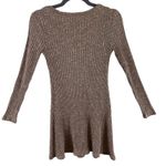 Daytrip NWT Tan Scoop Neck Long Sleeve Ribbed Knit Lightweight Dress Size S Photo 1