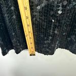 Nite Line Black Sequin Dress Womens 6 Bodycon Short Sleeve Cocktail Edgy Glam Photo 4