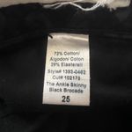 Current/Elliott Current Elliott Women’s Jeans The Ankle Skinny Black Brocade Damask Size 0 25” Photo 5