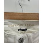 American Eagle AEO Shorts Women 4 White Midi Cotton Blend Next Level Stretch Photo 4