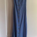 Denim Midi Dress Blue Size M Photo 0