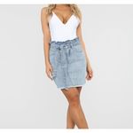 Almost Famous Paperbag Medium Wash Denim Skirt Photo 12