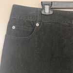 Eddie Bauer Vtg Y2K Long Skirt Womens Black Corduroy Stretch Size 16 Photo 2