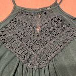Forest green adorable szS cold shoulder lace bodice gathered front T Photo 2