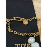 Maje  Freshwater Pearl Gold Tone Necklace Brass Chain Clasp Hiver 2022 Minimalist Photo 8