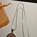 Rhinestone Texas Longhorn Round Pendant Silver Tone Chain Necklace NWOT Photo 9