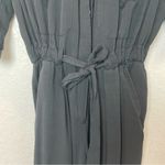 Venus Black Wide Leg Jumpsuit Button Up Front Size 10 Photo 5