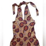 Pact Organic Cotton Halter Fennel Floral Sleeveless Wide Photo 10